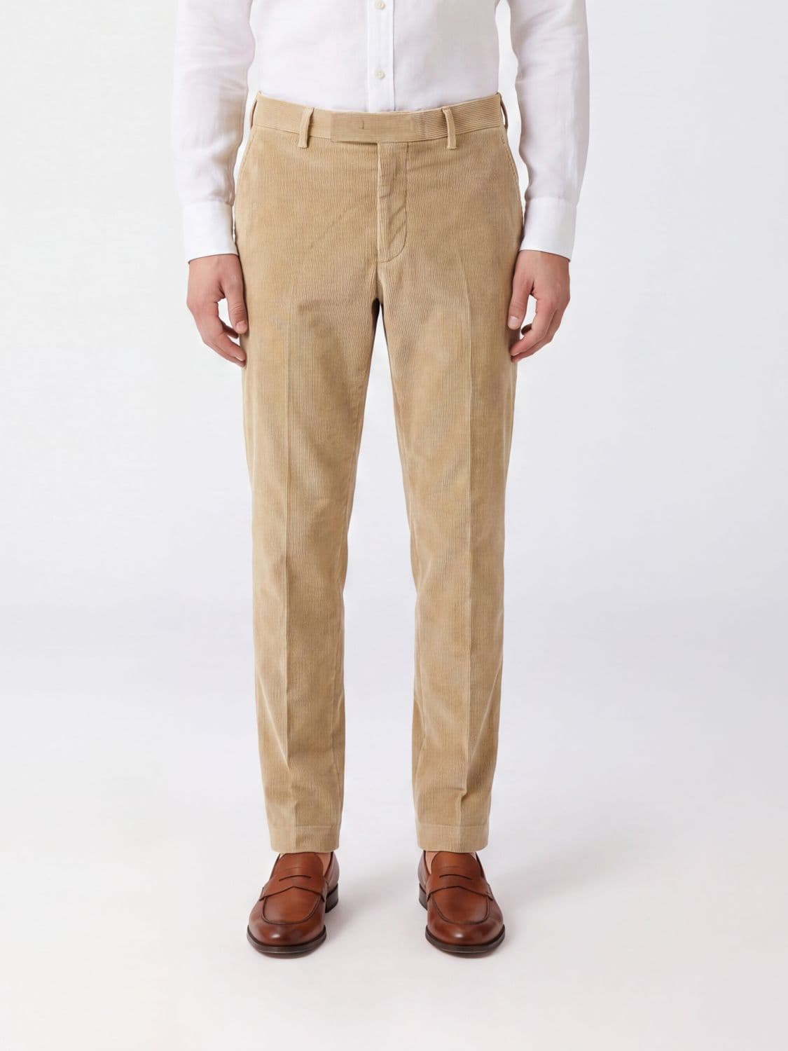 Pt Torino Slim Fit Corduroy Cotton Chino Trousers