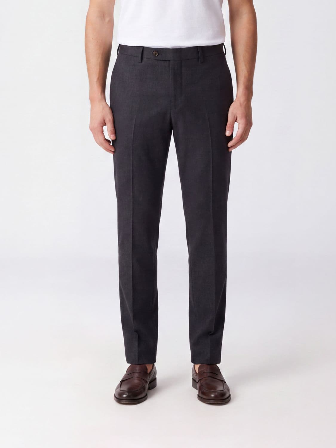 Pt Torino Slim Fit Stretch Virgin Wool Tailored Trousers with Welt Pockets