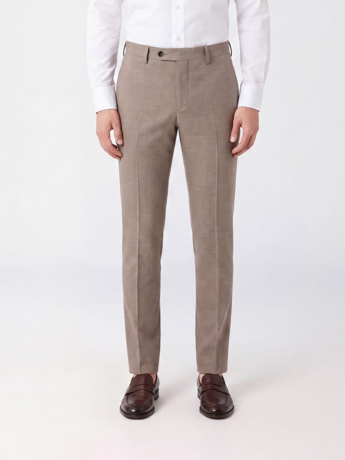 Pt Torino Slim Fit Stretch Virgin Wool Tailored Trousers with Welt Pockets