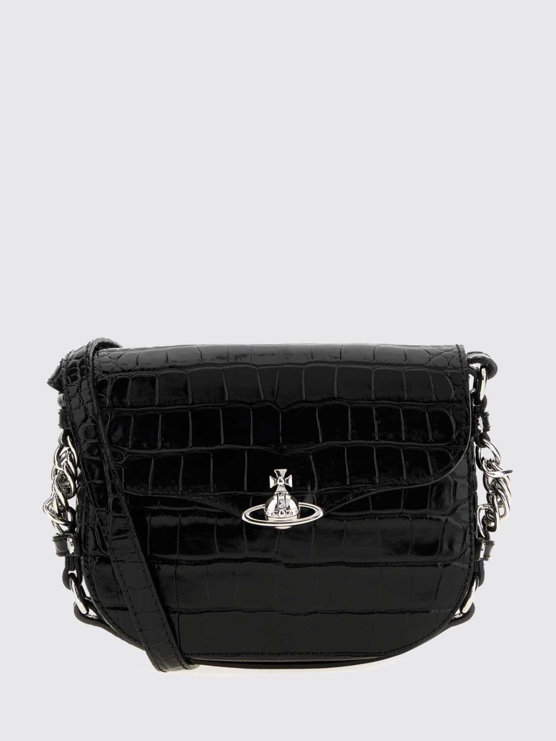 Vivienne Westwood Hunter Croc-Effect Leather Mini Crossbody Bag