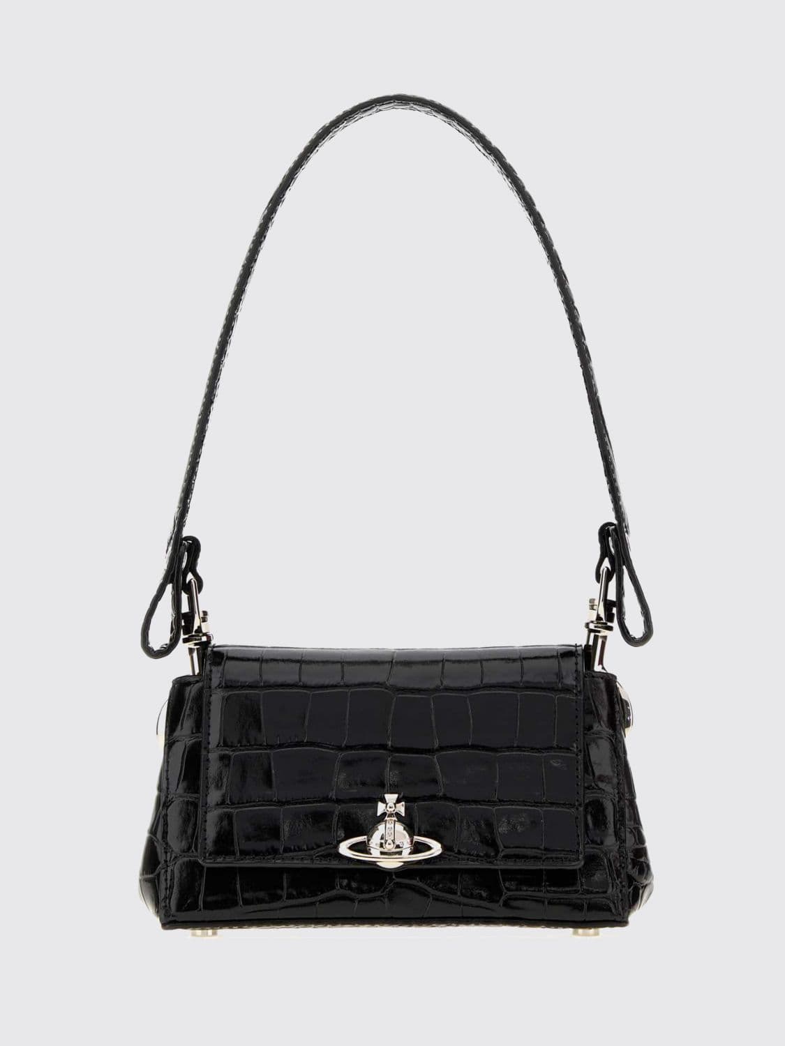 Vivienne Westwood Hazel Croc-Effect Leather Mini Handbag with Orb Logo · OS