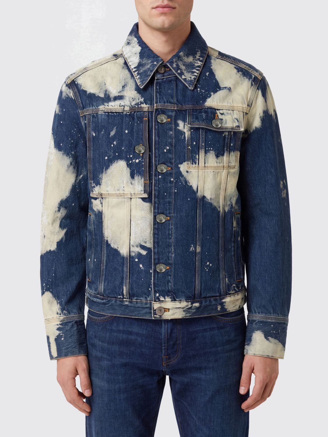 Vivienne Westwood Abstract Print Cotton Denim Denim Jacket