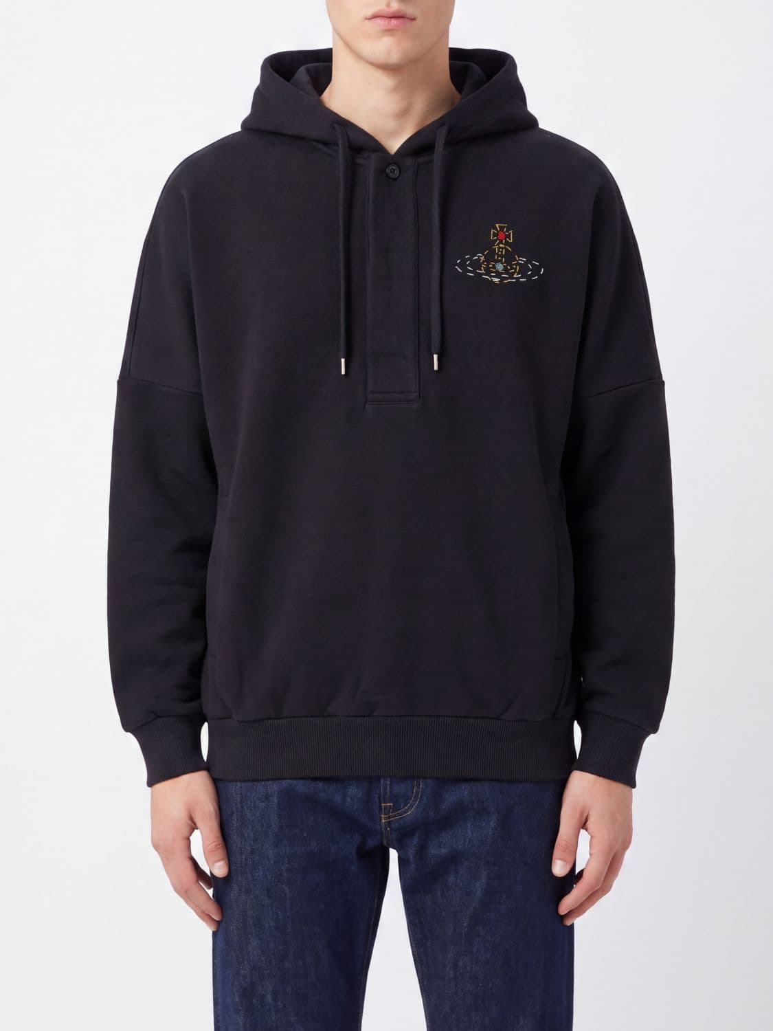 Vivienne Westwood Relaxed Fit Cotton Hoodie with Orb Logo