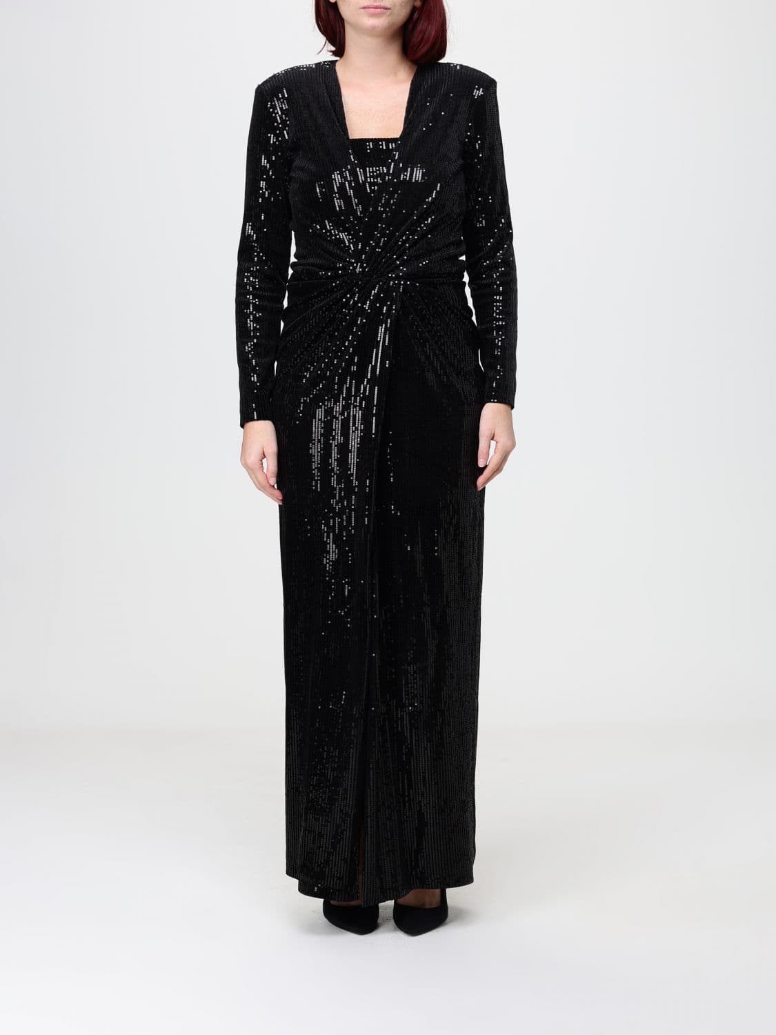 Simona Corsellini V-Neck Sequin-Embellished Sheath Mini Dress
