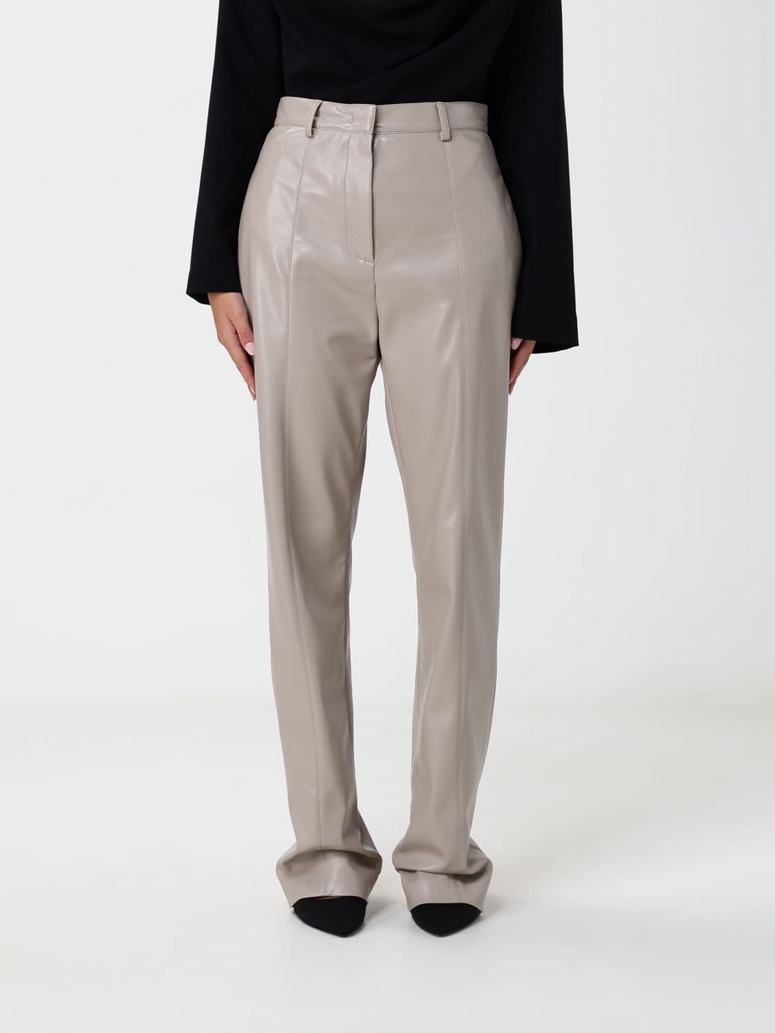 Simona Corsellini High-Waisted Crêpe Palazzo Trousers with Pleats