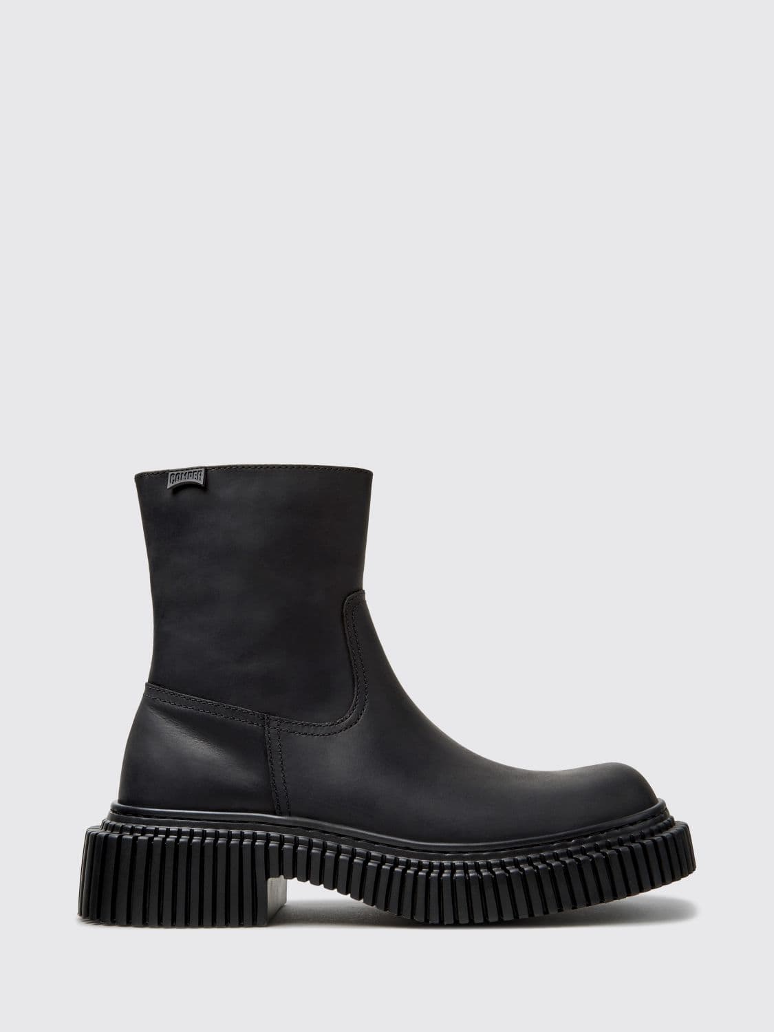 Camper Pix Berlin Calf Leather Ankle Boots with Side Zip
