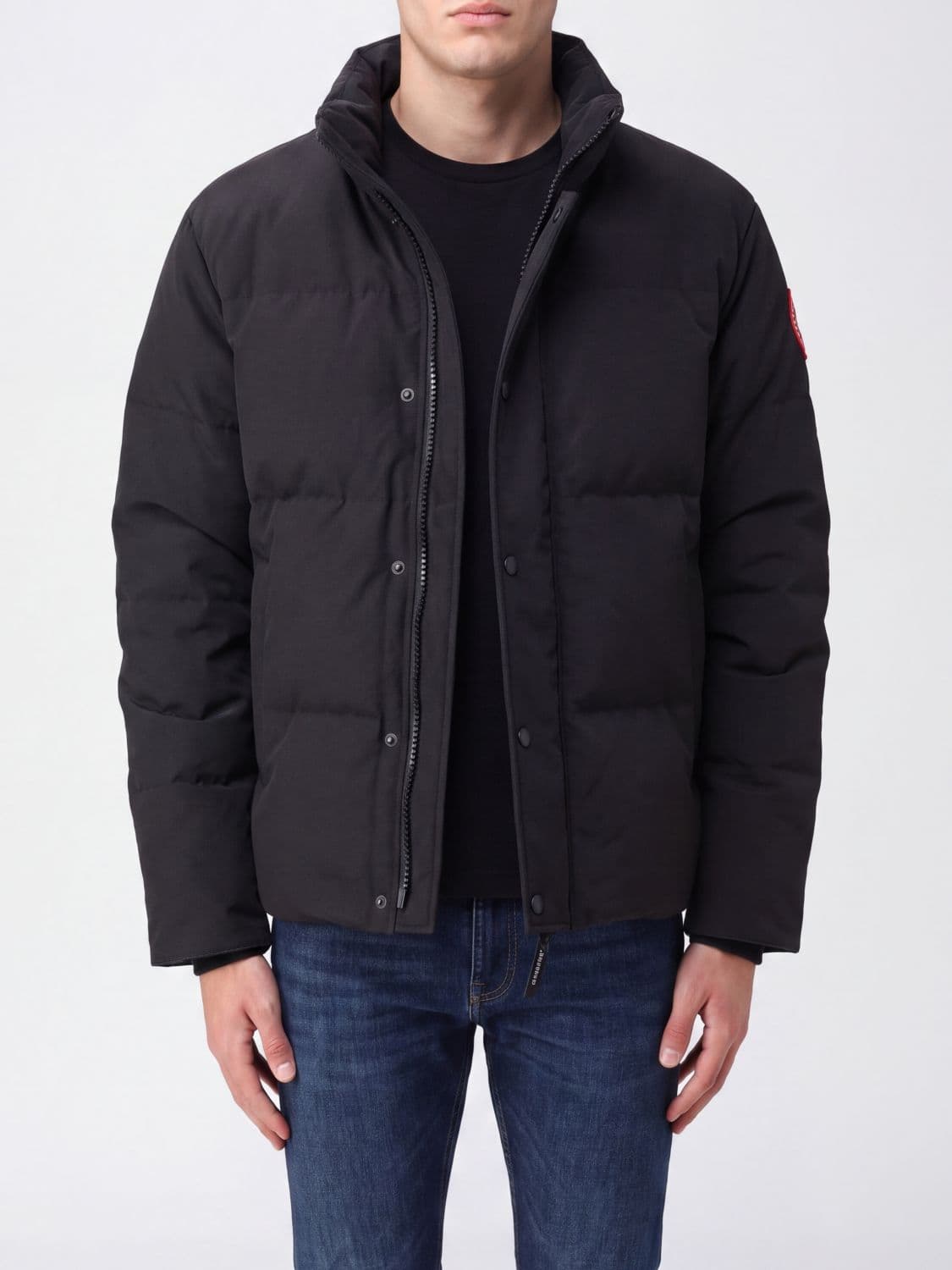 Canada Goose Bayview Quilted Short Down Jacket with High Collar
