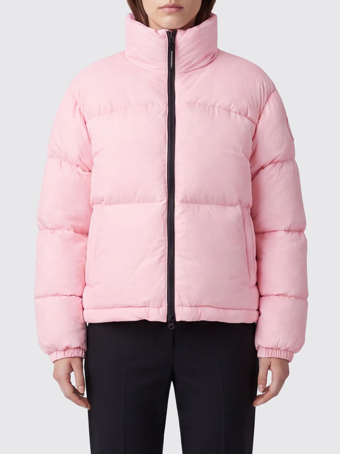 Canada Goose Fallon Short Nylon Down Jacket with Funnel Neck