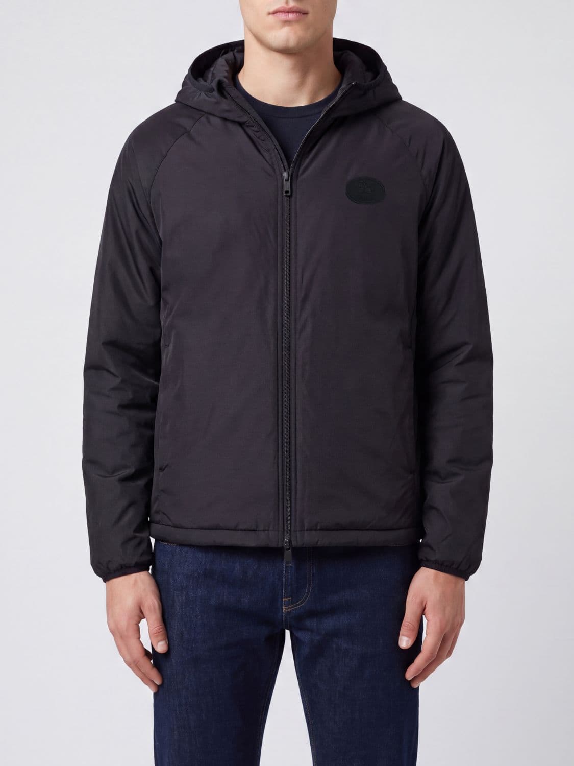 Burberry Dunwich Packable Hooded Windbreaker with EKD Logo