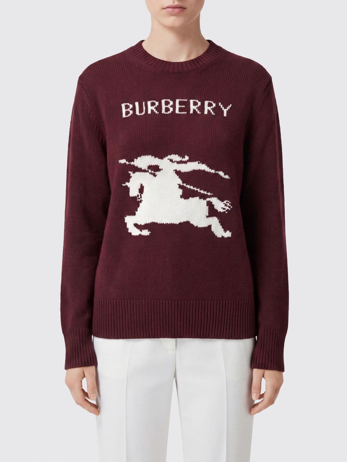 Burberry EKD Jacquard Cashmere Blend Crewneck Jumper