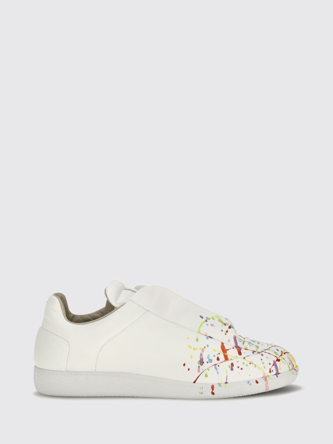 Maison Margiela Future Abstract Pattern Low Top Sneakers in Calf Leather