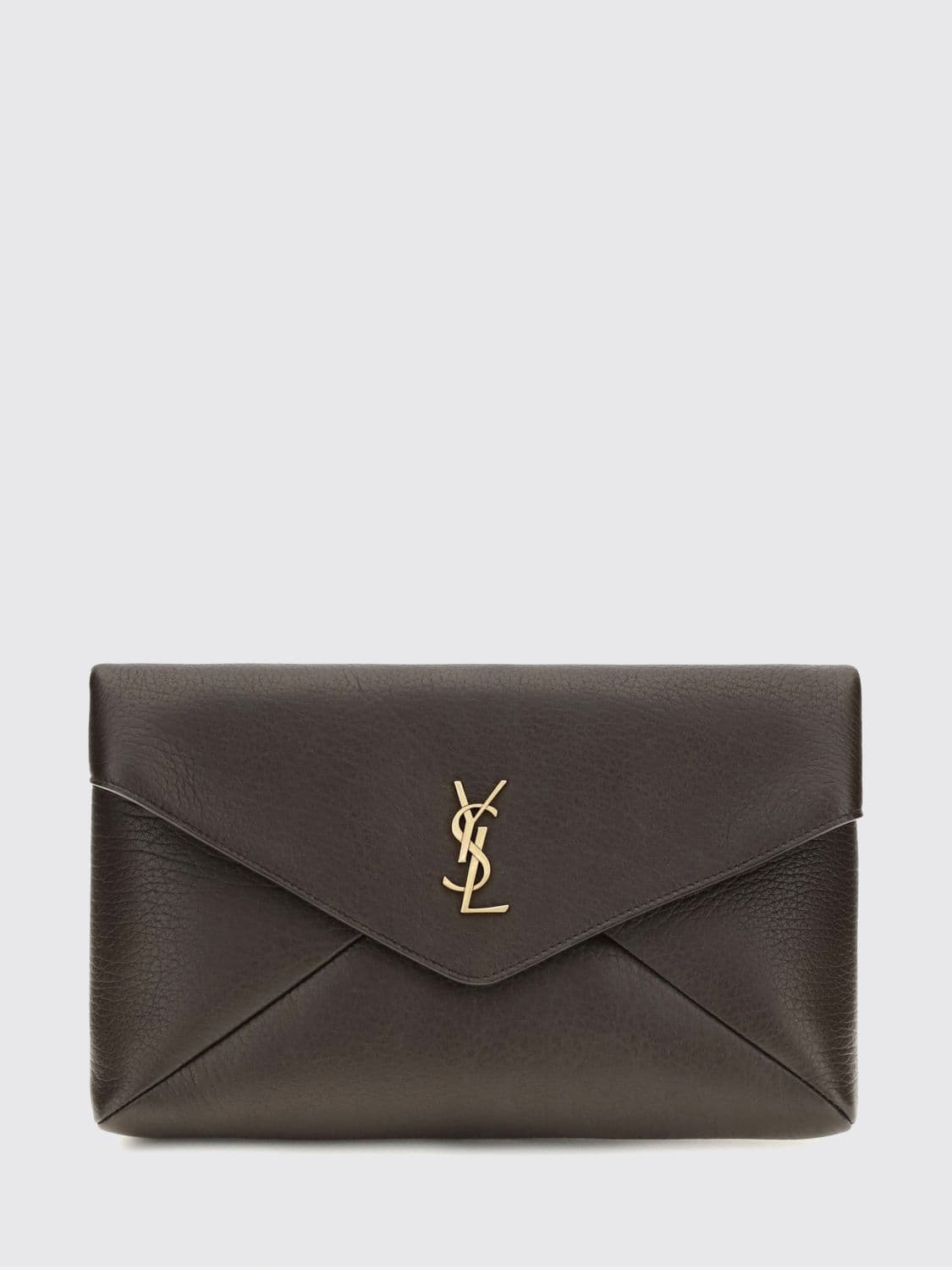 Saint Laurent YSL Monogram Lambskin Envelope Clutch · OS
