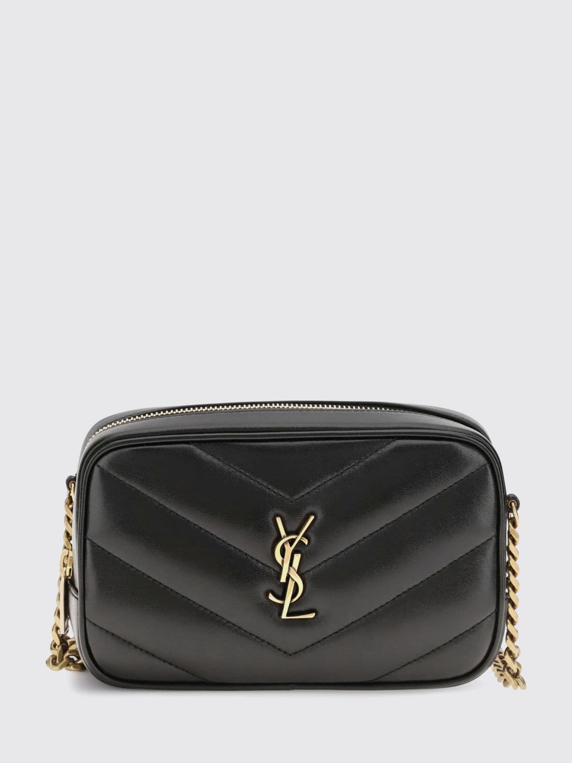 Saint Laurent LouLou Mini Matelassé Leather Camera Bag with YSL Monogram