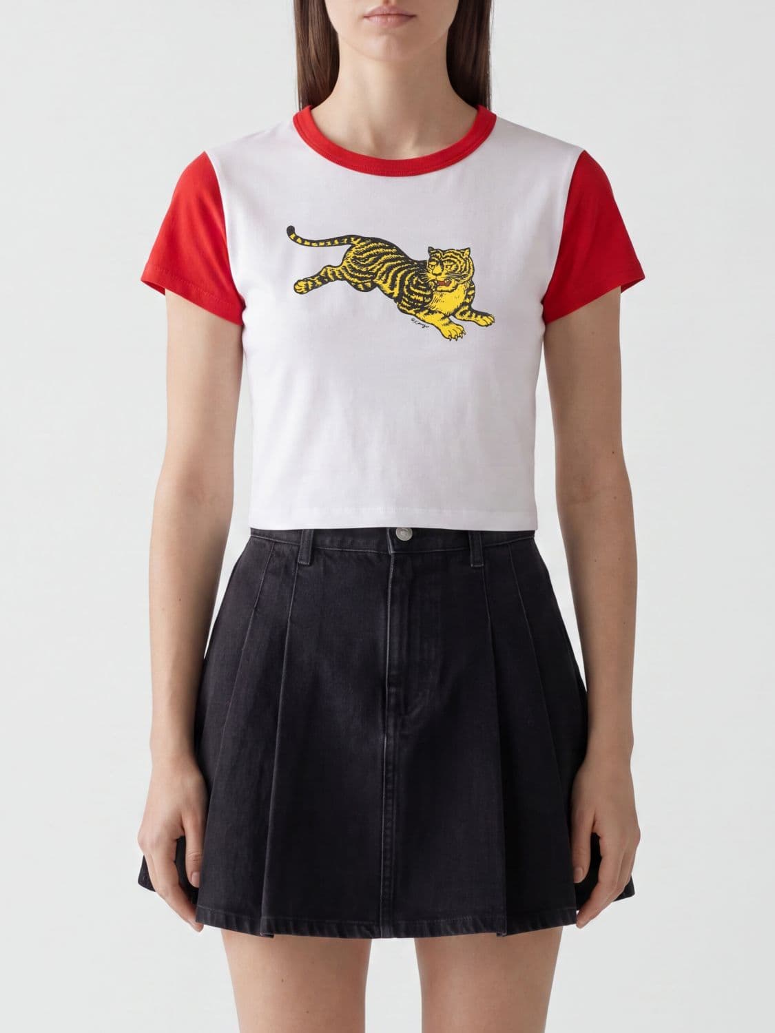 Kenzo Slim Fit T-shirt in Cotton with Tiger Paris Logo