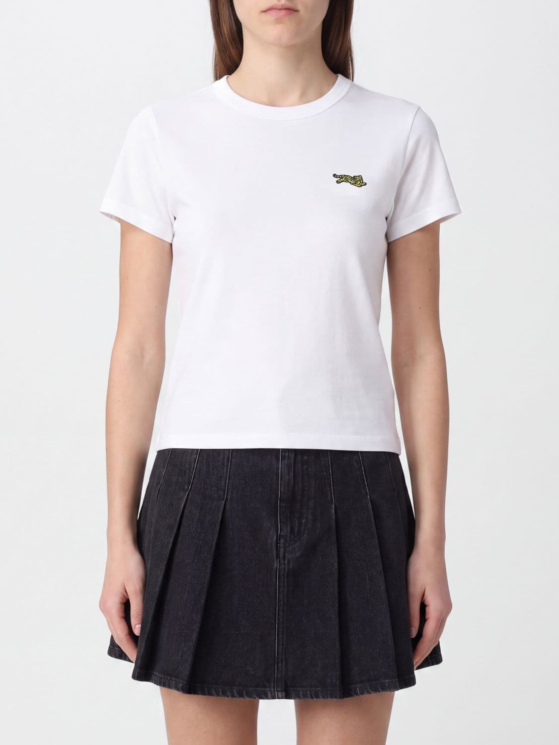 Kenzo Slim Fit Cotton T-Shirt with Tiger Paris Logo Print
