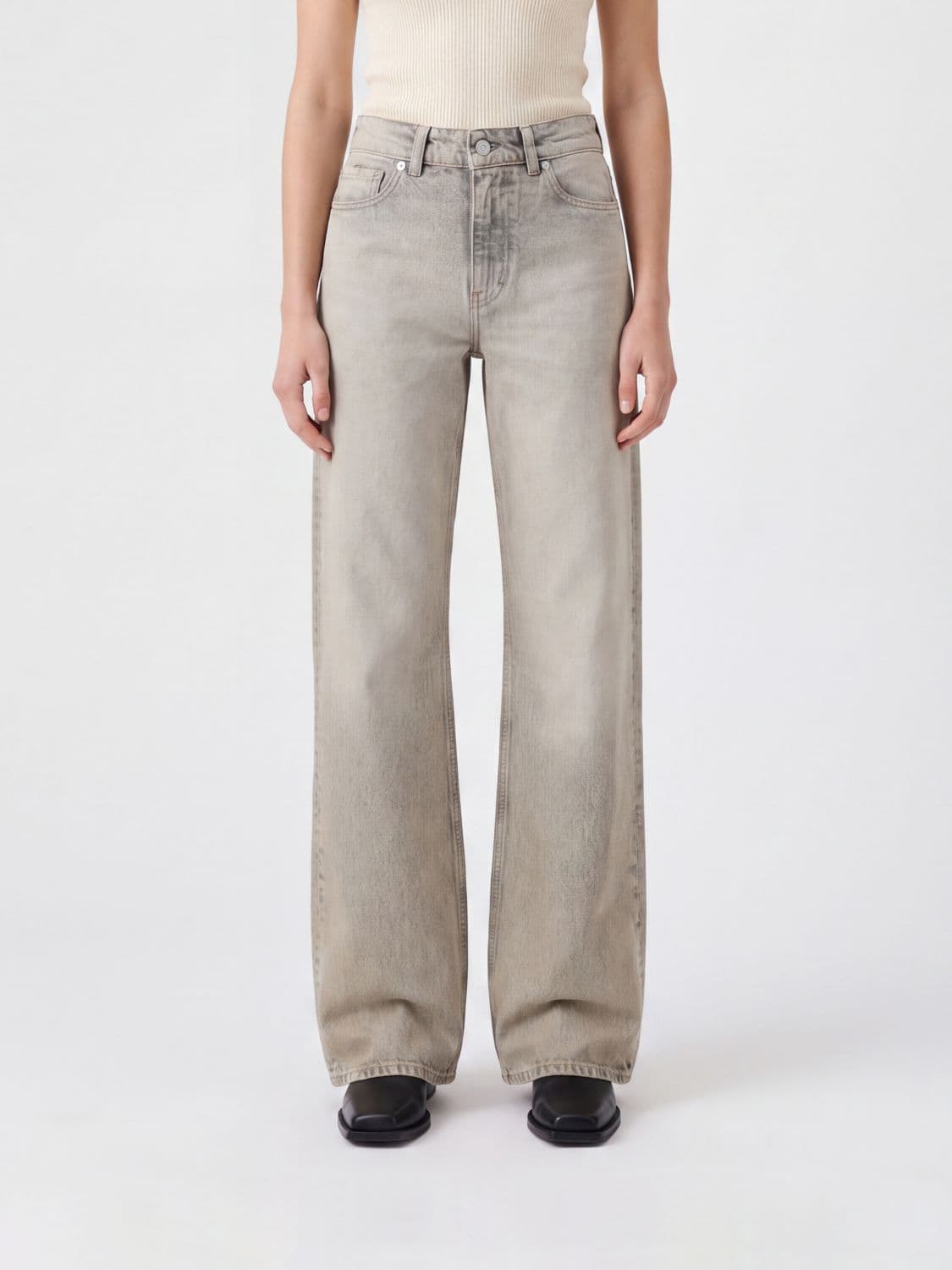 Our Legacy High-Waisted Flared Jeans in Cotton Denim