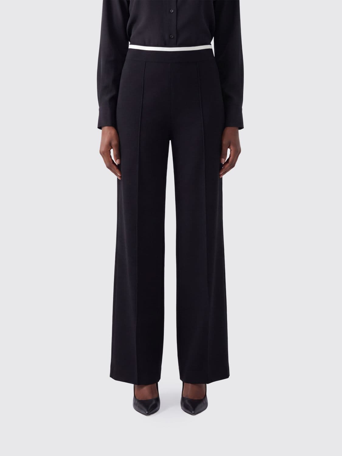 Liu Jo Wide-Leg Viscose-Blend Knit Trousers with Elasticated Waist