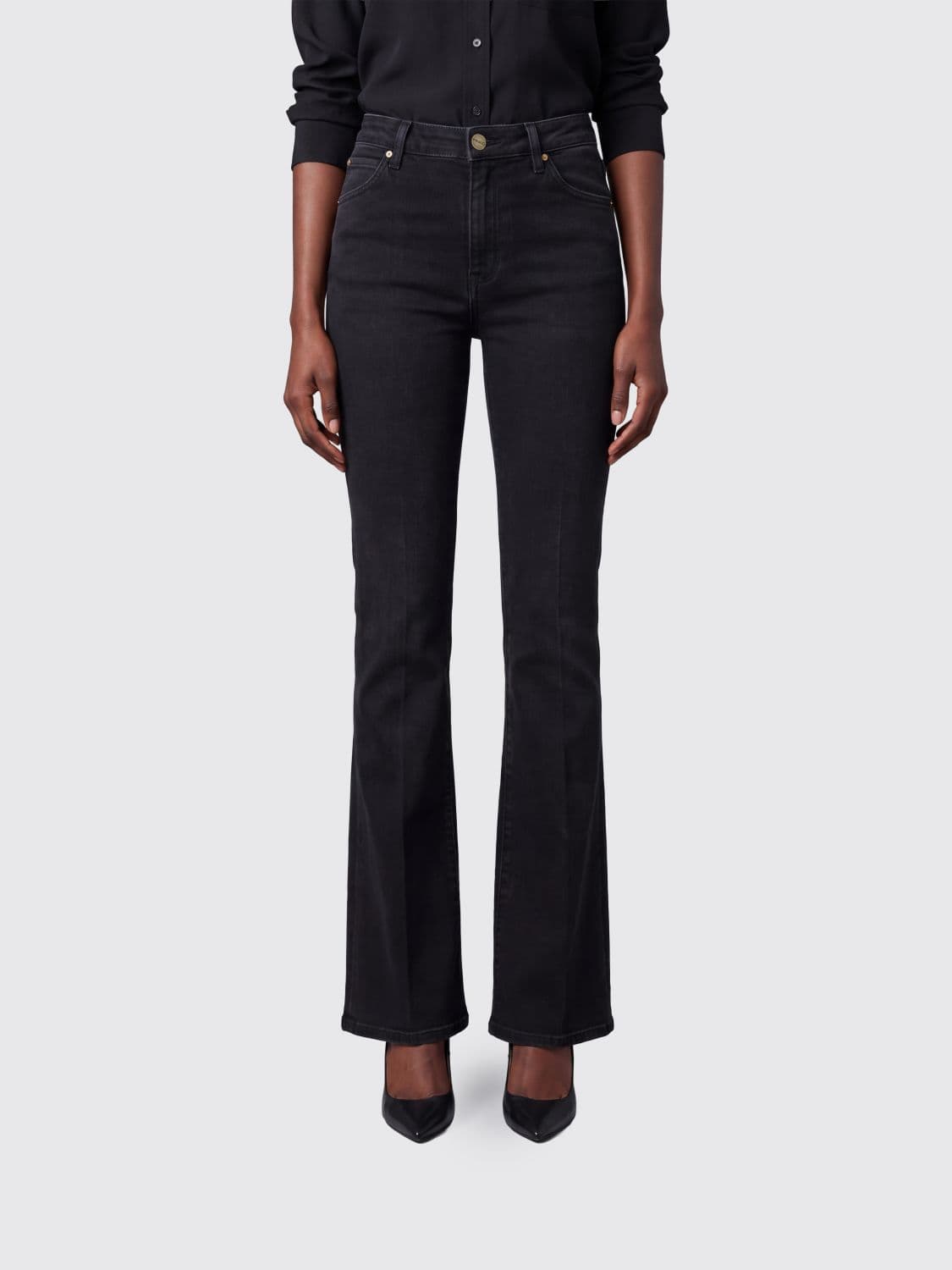 Pinko Mid-Rise Flared Stretch Denim Jeans