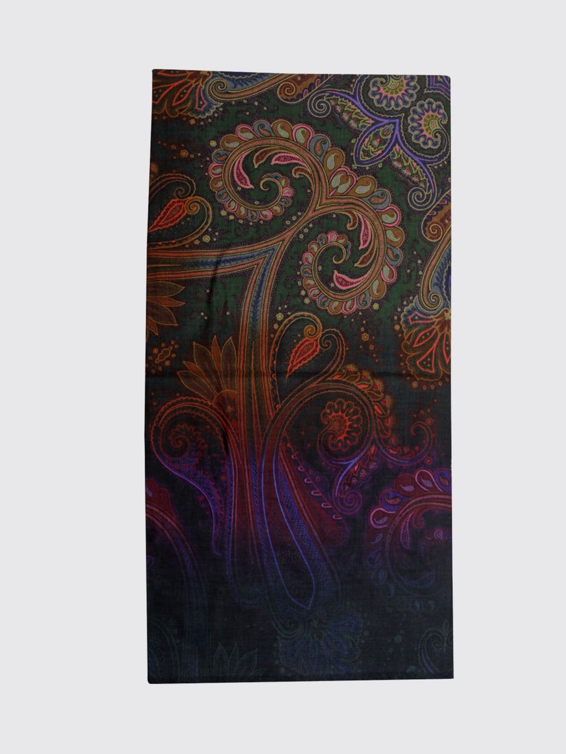Etro Paisley Print Modal and Cashmere Scarf with Fringed Hem · OS