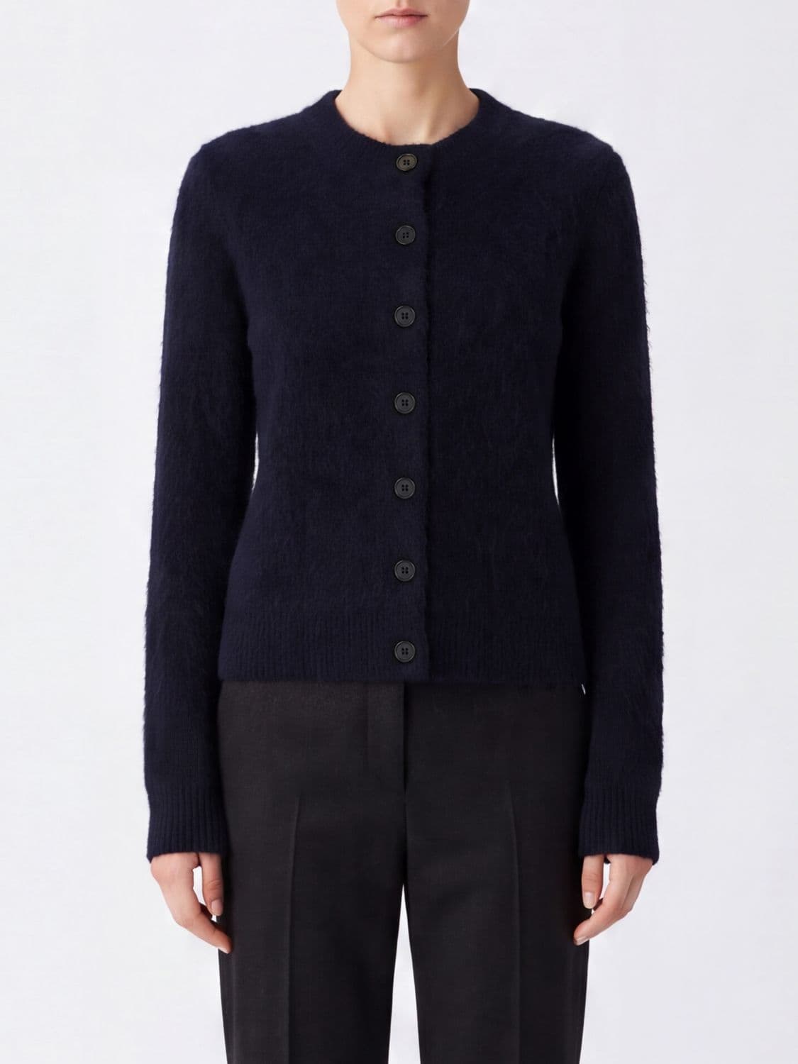 Lisa Yang Pure Cashmere Crewneck Buttoned Cardigan