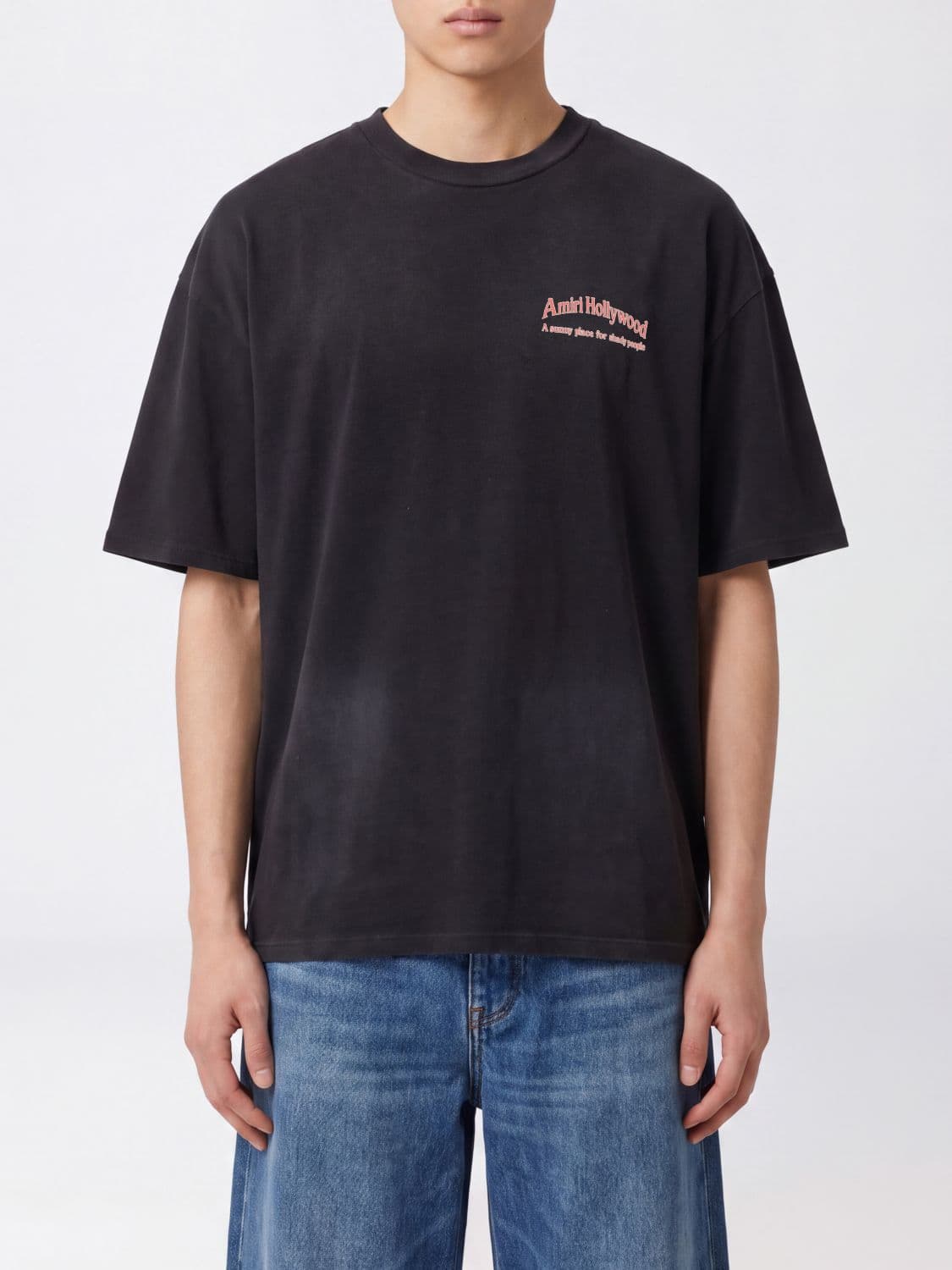Amiri Relaxed Fit Cotton T-shirt with Graphic Print and Dropped Shoulders