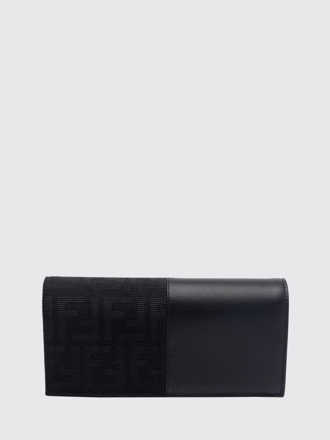 Fendi Continental Wallet in Leather and Jacquard with FF Monogram
