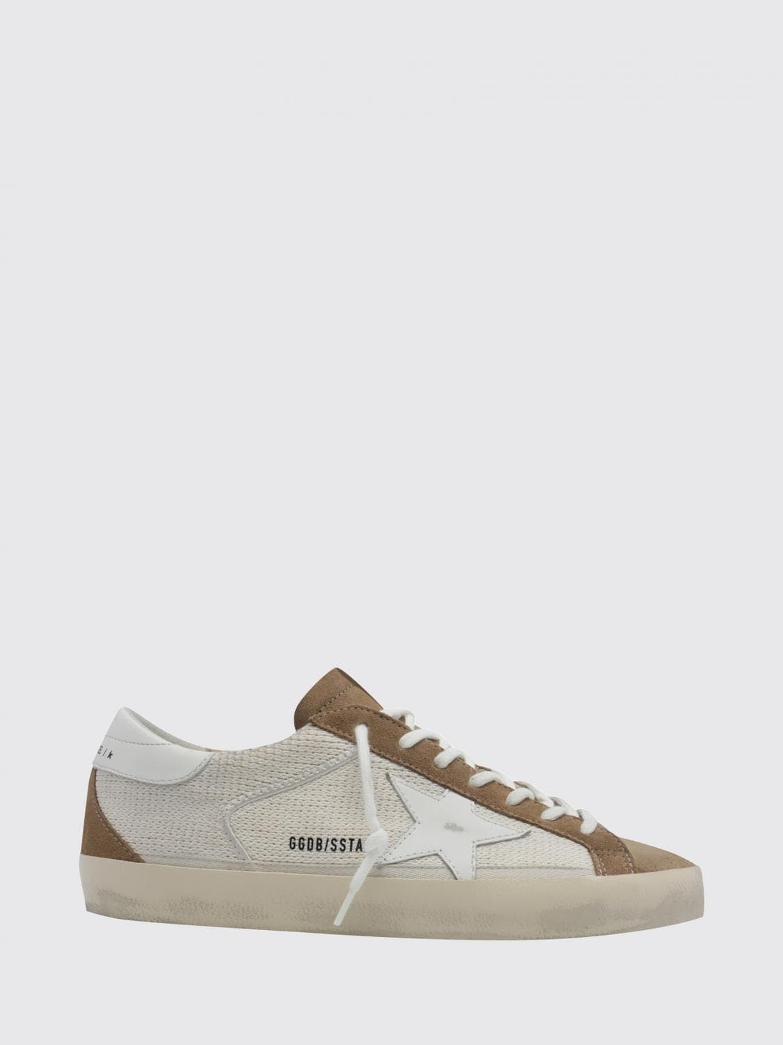 Golden Goose Super-Star Leather and Suede Sneakers with Distressed Finish