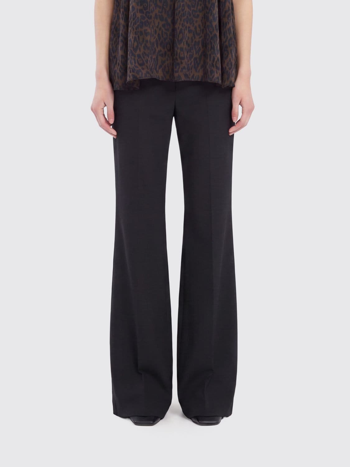 Rotate High-Waisted Flared Trousers in Recycled Technical Fabric