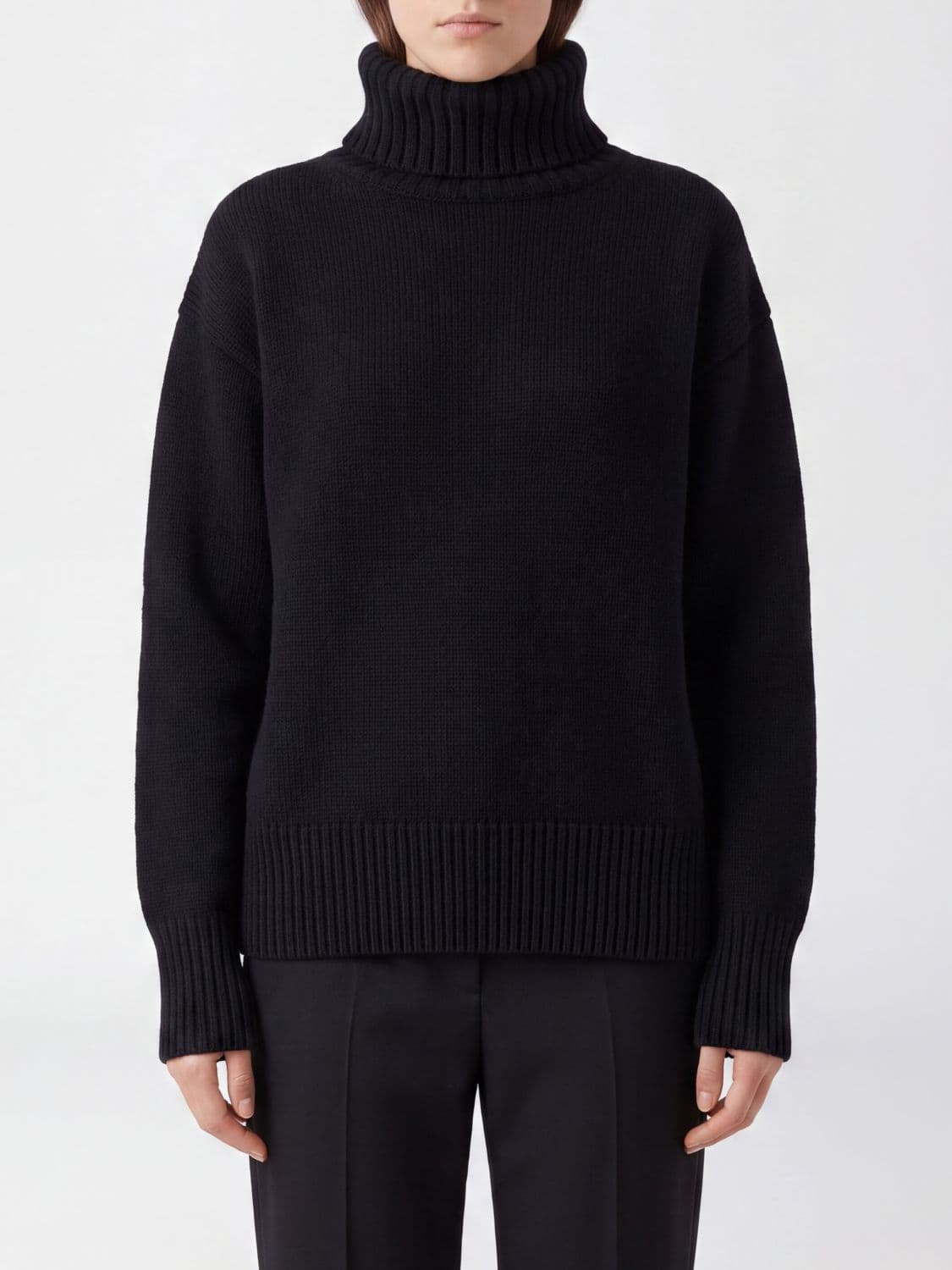 Extreme Cashmere Long-Sleeved Turtleneck Sweater in Pure Cashmere · OS