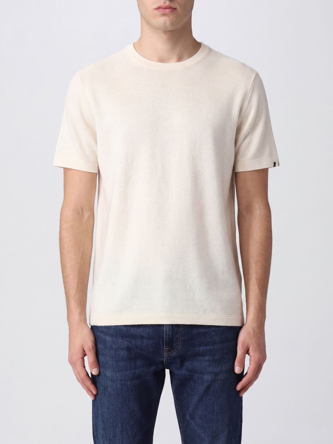 Extreme Cashmere Crewneck T-shirt in Cotton and Cashmere Blend · OS