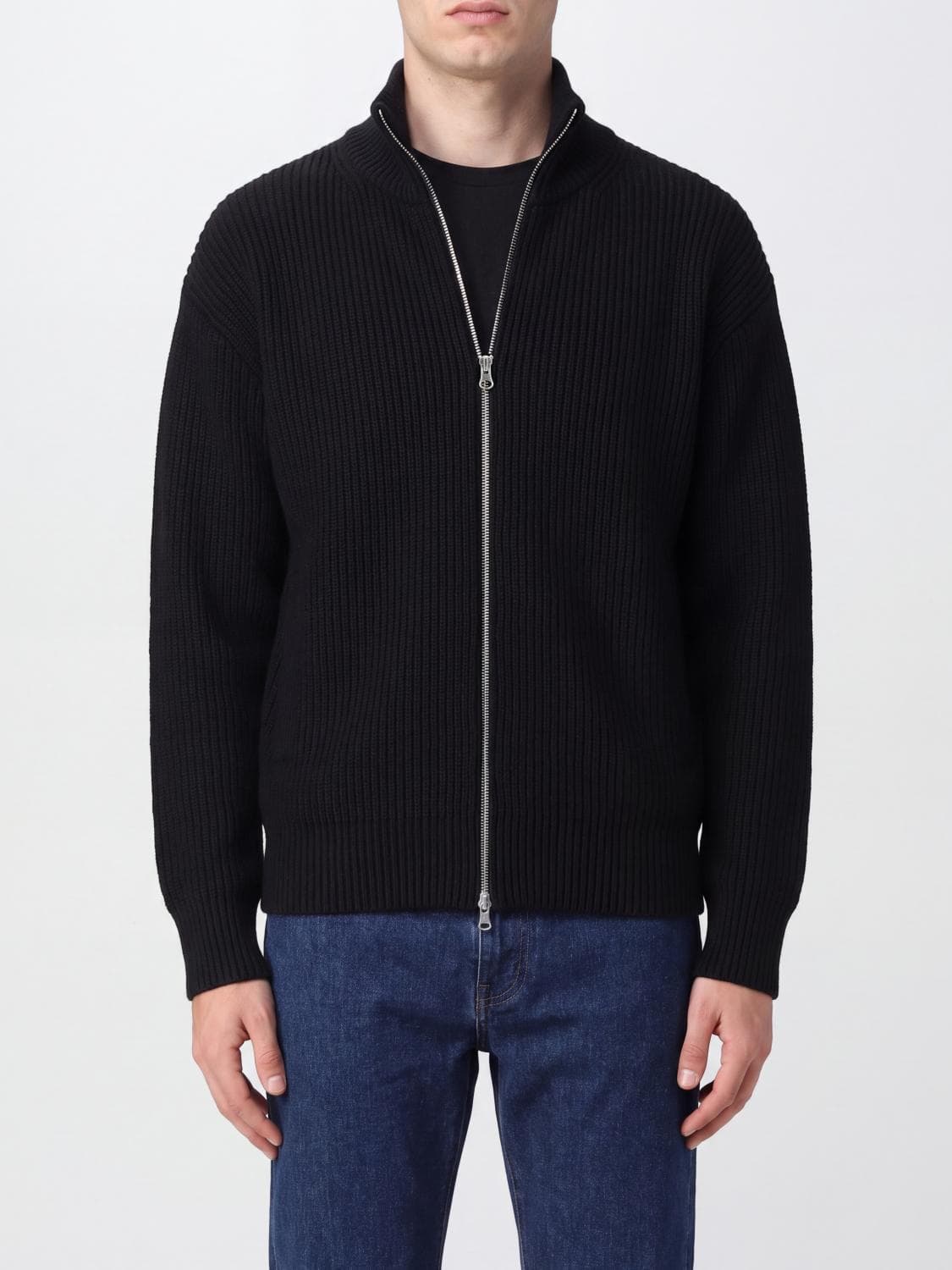 Extreme Cashmere High-Neck Cardigan in Pure Cashmere with Zip Closure · OS