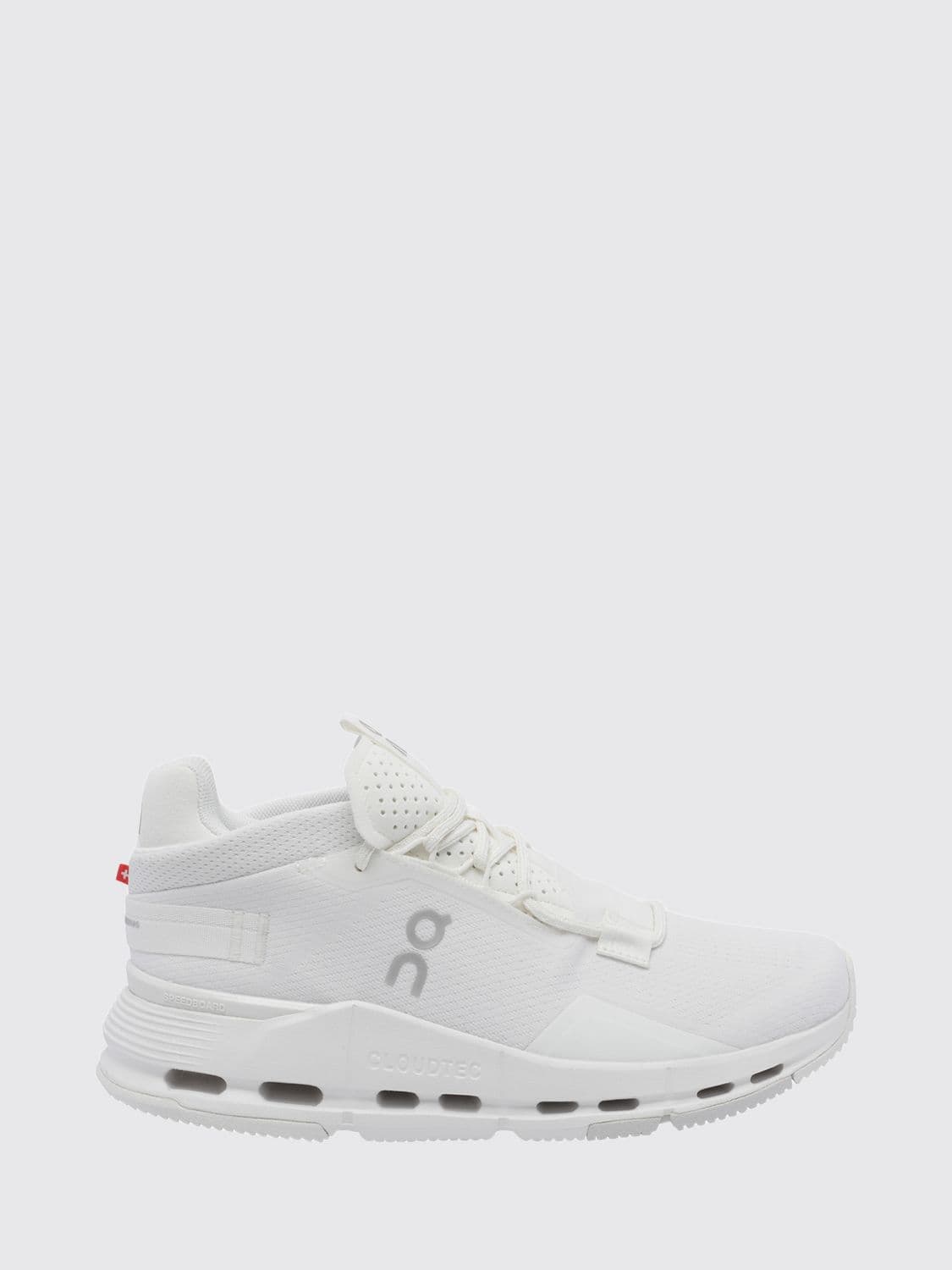 On Running Cloudnova 2 Mid Top Trainers in Recycled Mesh with Logo