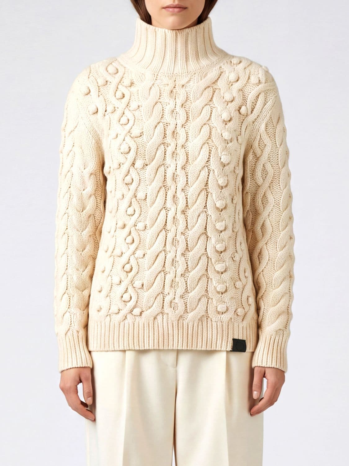 Stella Mccartney Virgin Wool Turtleneck Jumper with Ribbed Trims