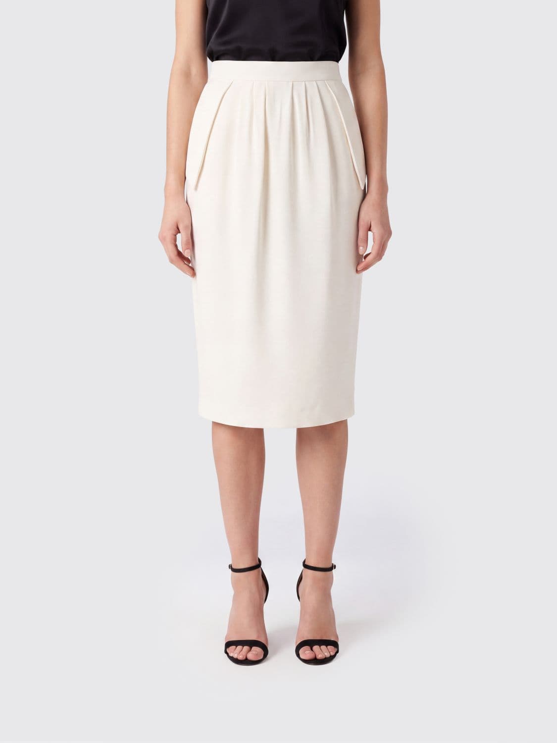Stella Mccartney High-Waisted Crêpe Midi Pencil Skirt with Darts