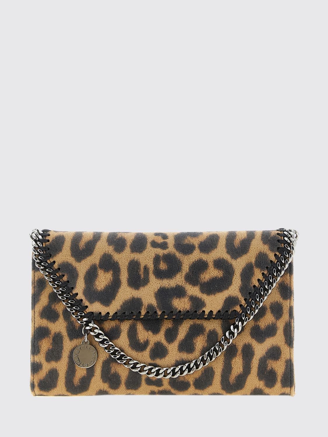 Stella Mccartney Falabella Animalier Faux Leather Wallet on Chain