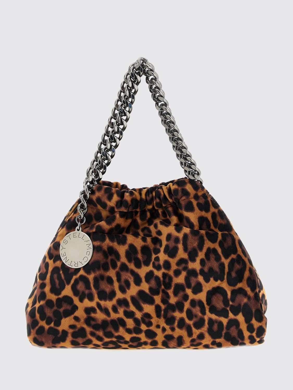 Stella Mccartney Animalier Velvet Mini Handbag with Chain Handles