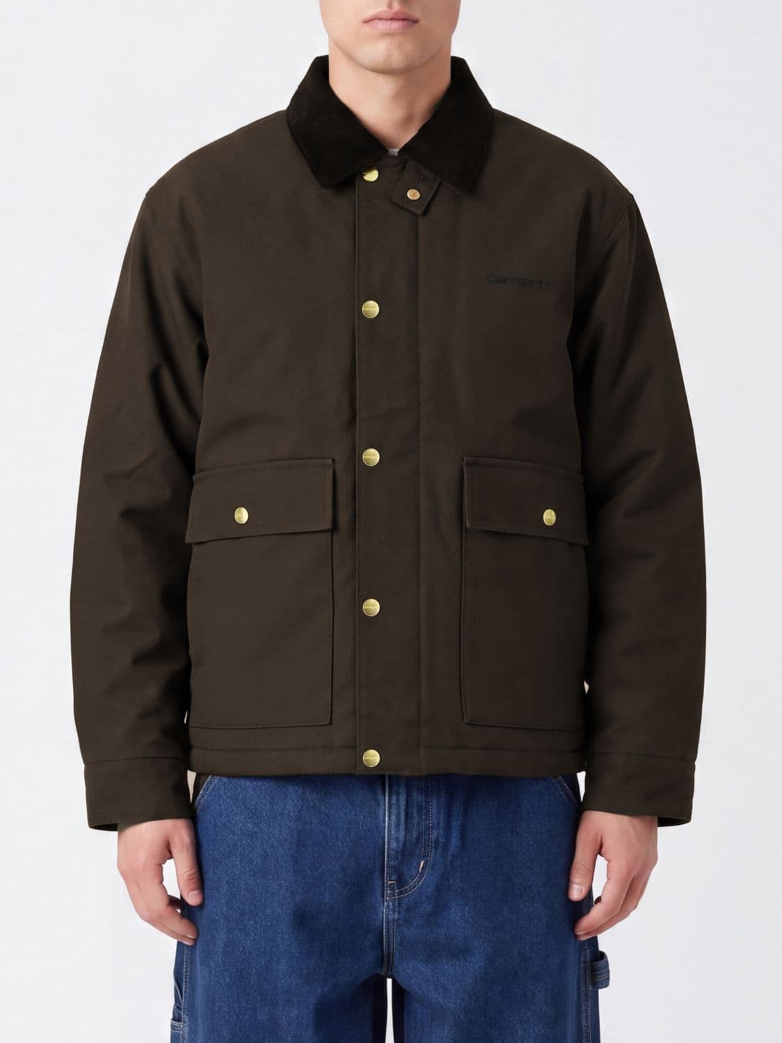 Carhartt Wip Quentin Nylon Shirt Jacket with Velvet Collar
