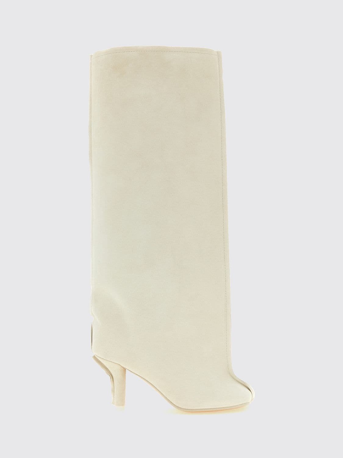 Mm6 Maison Margiela Anatomic Suede Knee-High Boots with Stiletto Heel