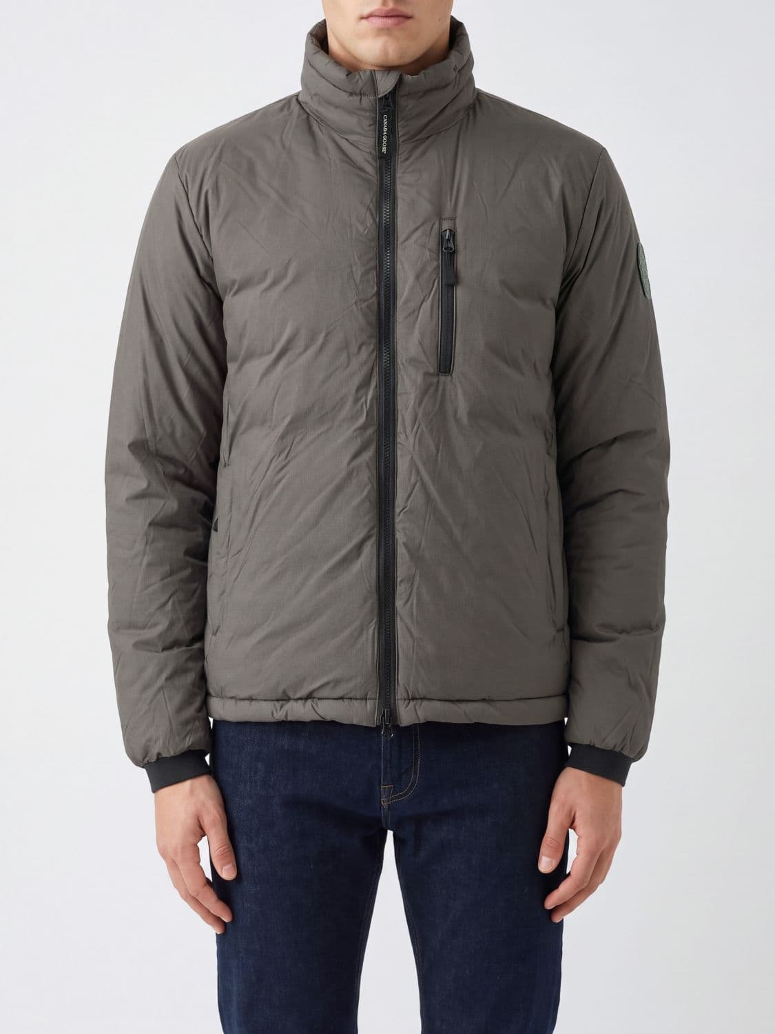Canada Goose High-Neck Puffer Jacket in Water-Repellent Nylon with Logo