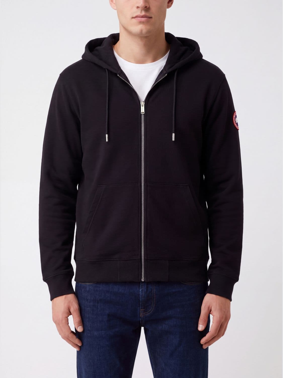 Canada Goose Zipped Cotton Hoodie with Logo