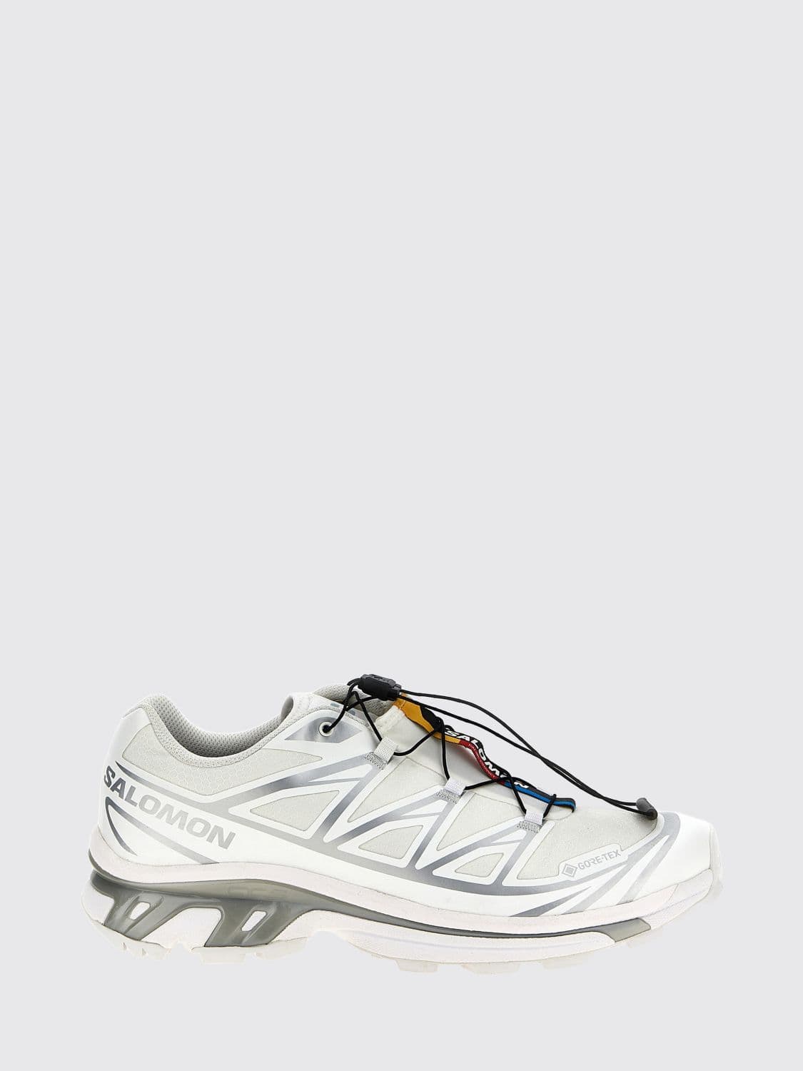 Salomon XT-6 Gore-Tex Two-Tone Technical Fabric Sneakers with Printed Logo