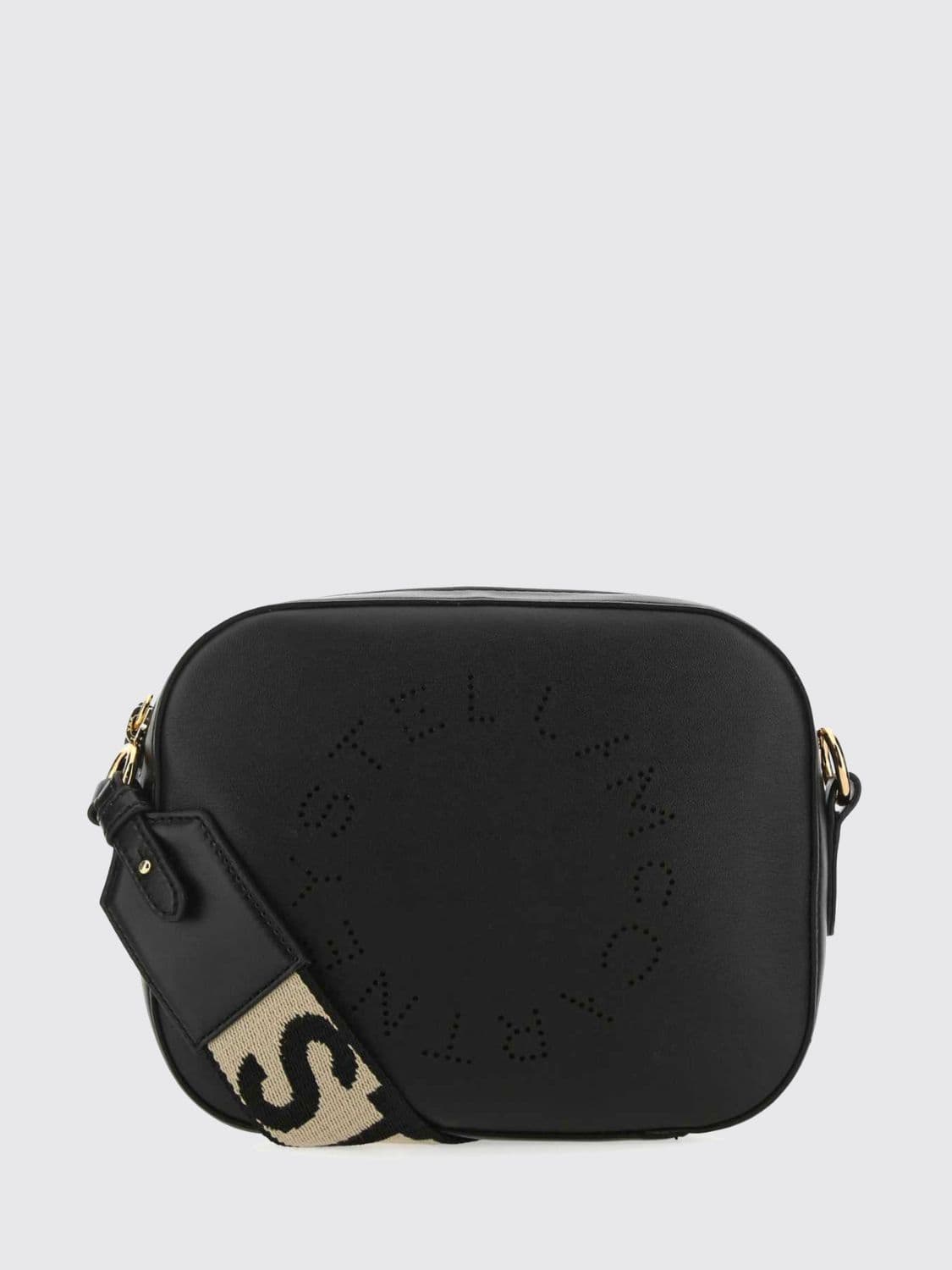 Stella Mccartney Perforated Logo Mini Camera Bag with Logo Strap · OS