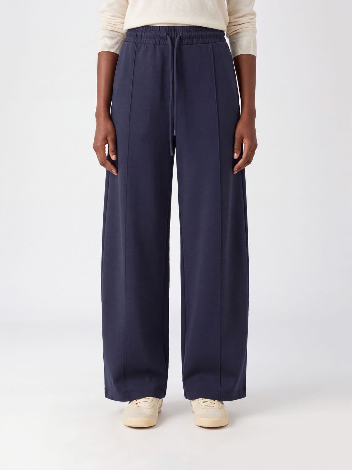 Max Mara Olmo Wide-Leg High-Waisted Technical Fabric Jogging Trousers