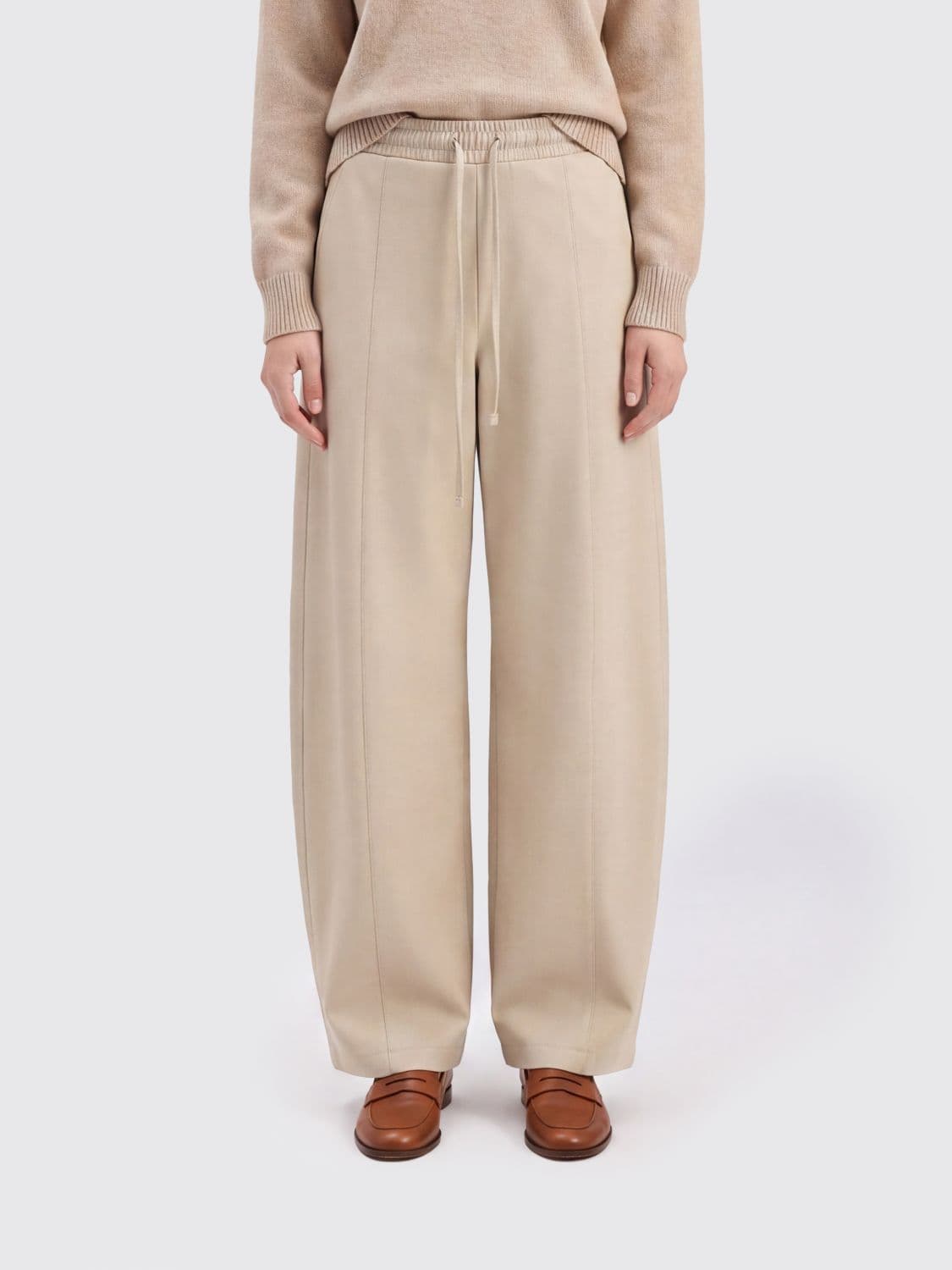 Max Mara Olmo Wide-Leg High-Waisted Technical Fabric Jogging Trousers