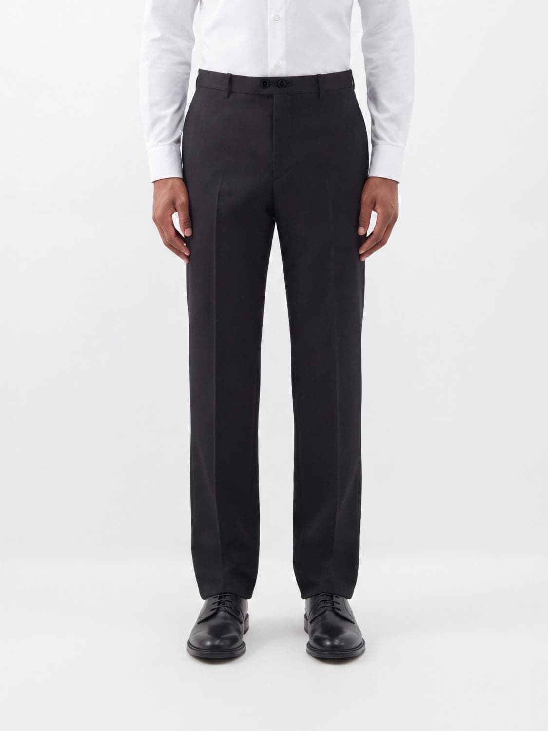 Jil Sander Slim Fit Tailored Trousers in Virgin Wool and Mohair