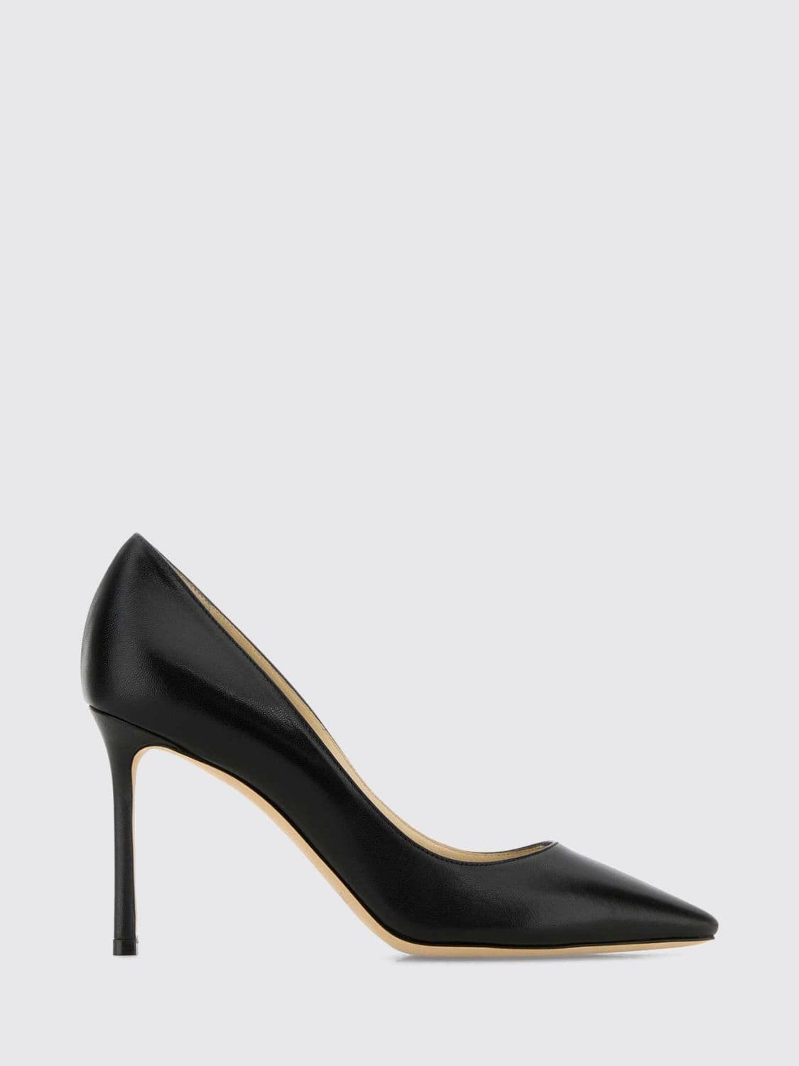 Jimmy Choo Romy Smooth Leather High-Heel Court Shoes with Almond Toe