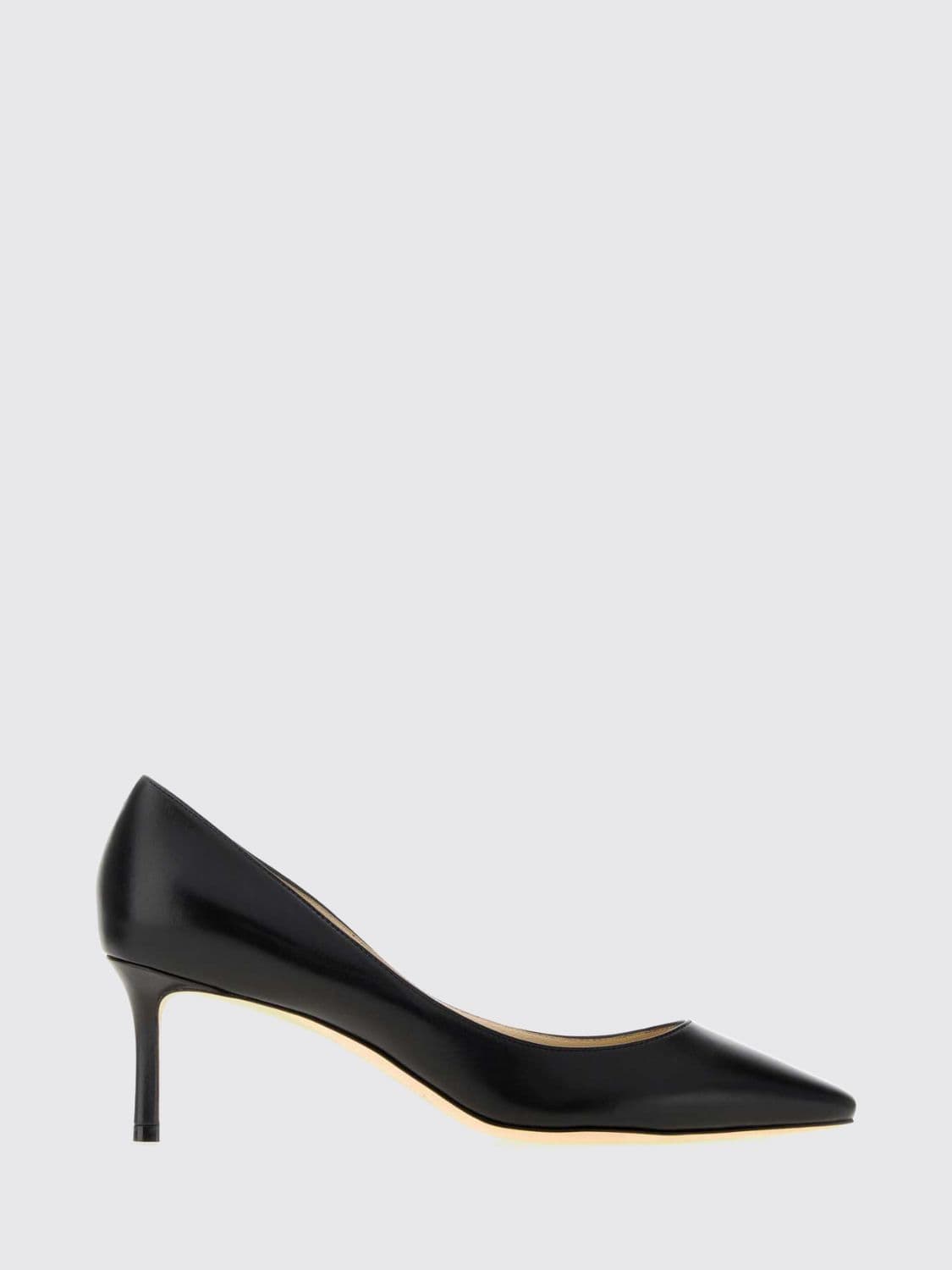 Jimmy Choo Romy Smooth Leather Mid-Heel Court Shoes with Almond Toe