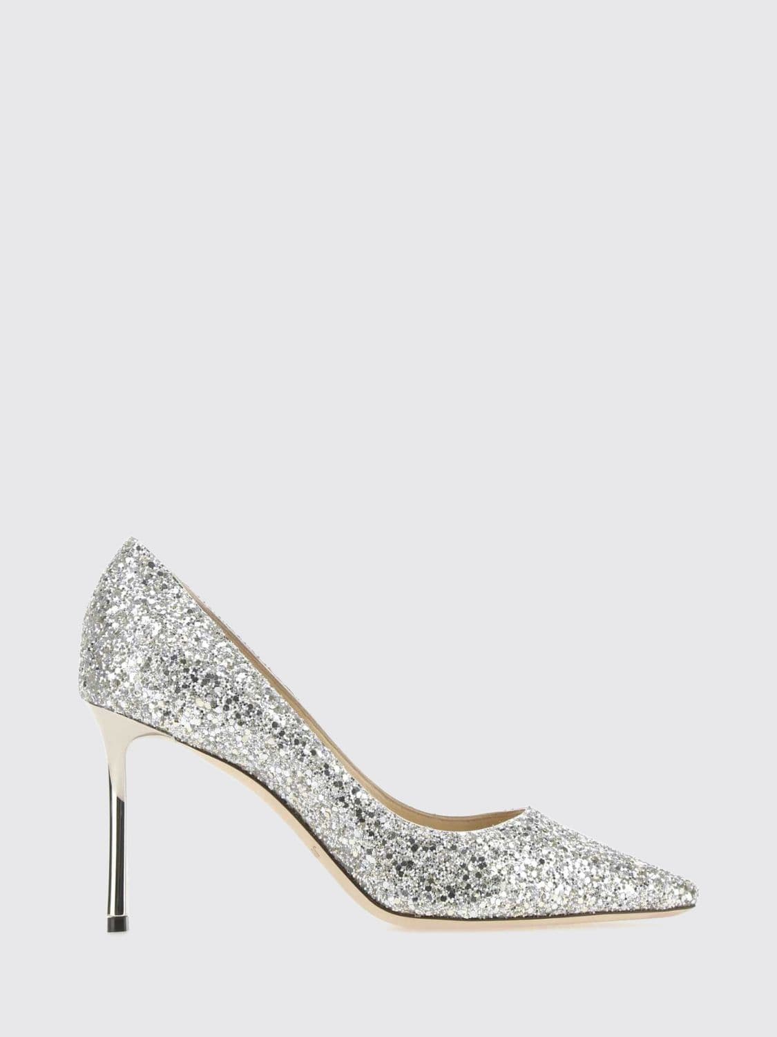 Jimmy Choo Romy High-Heeled Pumps in Glitter Fabric