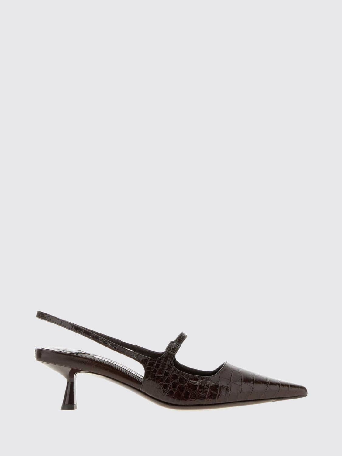 Jimmy Choo Didi Croc-Effect Leather Slingbacks with Low Heel