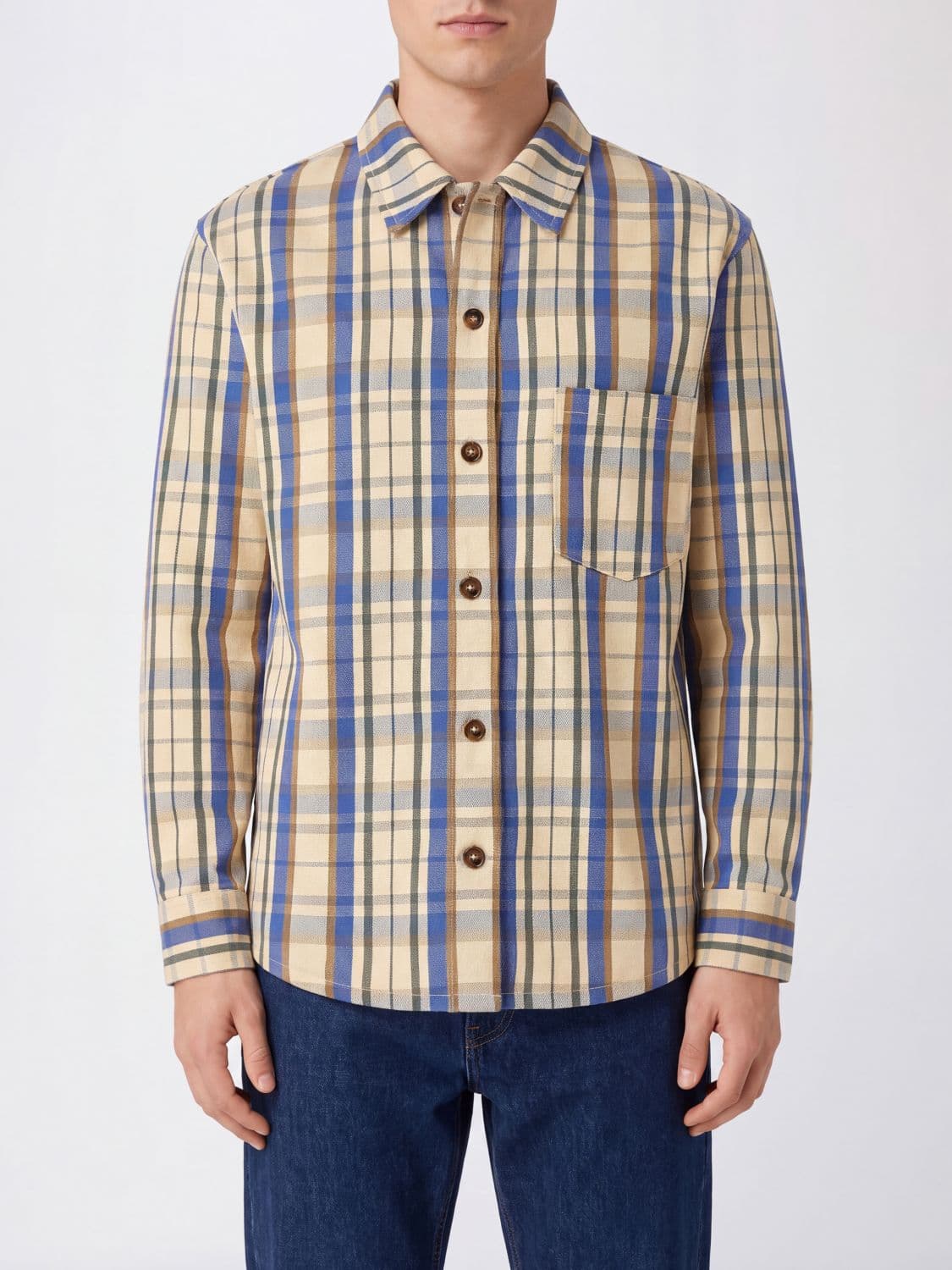 A.p.c. A. P.C. Long-Sleeved Check Pattern Cotton Shirt